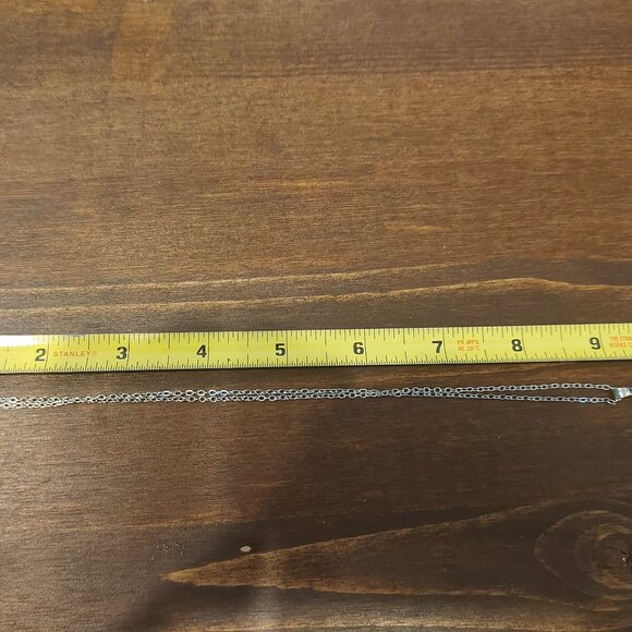 Effy Silver toned Necklace & Blue Faux Sapphire Round Pendant - Picture 3 of 4